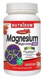 Magnesium Bisglycinate 200 Nutridom | 120 capsules végétales -Nutridom -Gagné en Santé