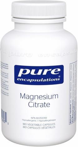 Magnesium (citrate) NOUVEAU -Pure encapsulations -Gagné en Santé