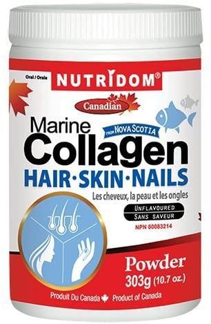 Marine Collagen + Les cheveux, la peau, et les ongles 303g -Nutridom -Gagné en Santé