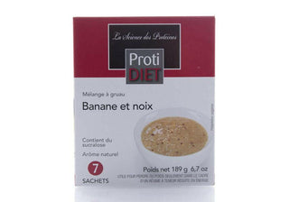 Mélange de Gruau Protéinée Bannane et Noix -Proti diet -Gagné en Santé