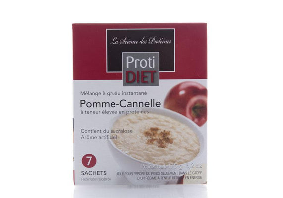 Mélange de Gruau Protéinée Pomme-Canelle -Proti diet -Gagné en Santé