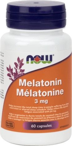 Mélatonine 3 mg -NOW -Gagné en Santé