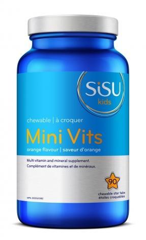 Mini Vits (Multivitamines) à croquer, saveur d'orange -SISU -Gagné en Santé
