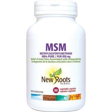 M.S.M. 100 % Pur - Capsules -New Roots Herbal -Gagné en Santé