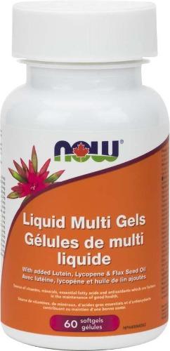 Multi liquide huile de lin 60 gel -NOW -Gagné en Santé