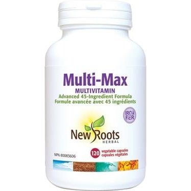 Multi-Max | Formule sans fer -New Roots Herbal -Gagné en Santé