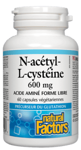 N-acétyl-L-cystéine 600 mg -Natural Factors -Gagné en Santé