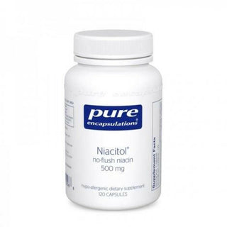 Pure encaps - niacitol® 500 mg (niacine sans rougeur) - 60 vcaps.