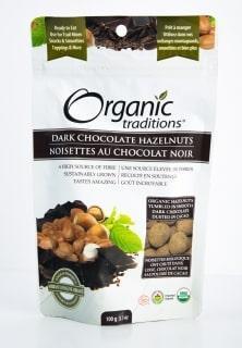 Noisettes au Chocolat Noir - Organic Traditions -Organic Traditions -Gagné en Santé