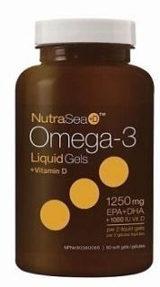 Nutrasea | Omega-3 + Vitamine D liquid Gels | 1250mg -Ascenta -Gagné en Santé