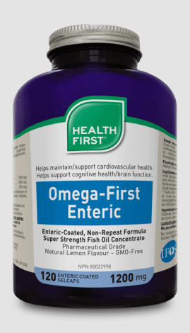 Omega-First Enteric super Fish Oil -Health First -Gagné en Santé