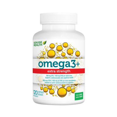 Omega3+ extra fort -Genuine Health -Gagné en Santé
