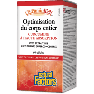 Optimisation du corps entier | CurcuminRich™ -Natural Factors -Gagné en Santé
