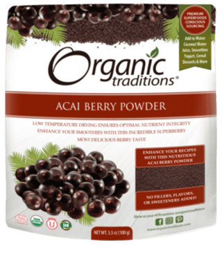 Organic Acai Berry Powder -Organic Traditions -Gagné en Santé
