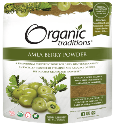 Organic Amla Powder -Organic Traditions -Gagné en Santé