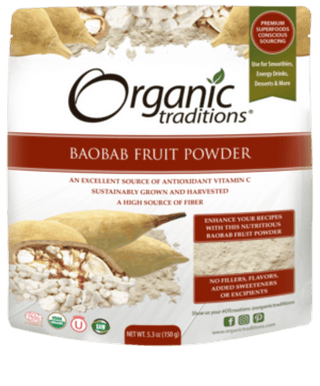 Organic Baobab Fruit Powder -Organic Traditions -Gagné en Santé