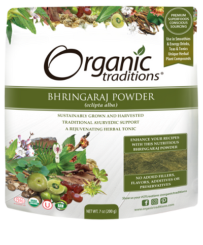 Organic Bhringaraj Powder -Organic Traditions -Gagné en Santé