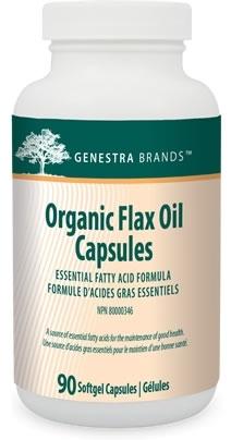 Organic Flax Oil Capsules -Genestra -Gagné en Santé