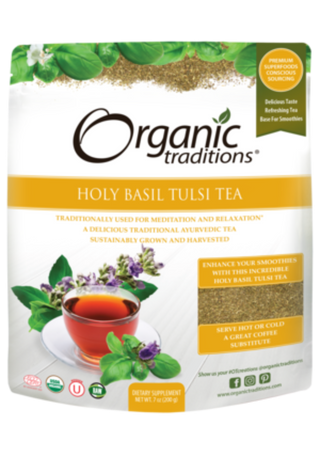 Organic Holy Basil (Tulsi) Tea Cut -Organic Traditions -Gagné en Santé