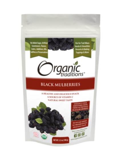 Organic Mulberries, Black -Organic Traditions -Gagné en Santé