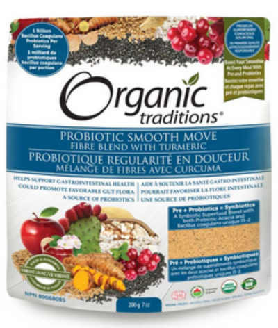 Organic Probiotic Smoothie Mix, Luscious Lucuma Baobab -Organic Traditions -Gagné en Santé