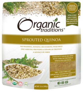 Organic Sprouted Quinoa -Organic Traditions -Gagné en Santé