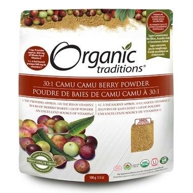 Organic Traditions Poudre de baies de Camu Camu -Organic Traditions -Gagné en Santé