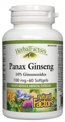 Panax Ginseng - Fatigue mentale | HerbalFactors® -Natural Factors -Gagné en Santé