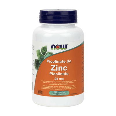 Picolonate de zinc 25 mg -NOW -Gagné en Santé