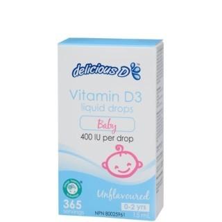 Platinum Delicious D - Vitamine D3 Liquide 400 UI par Goutte -Platinum naturals -Gagné en Santé