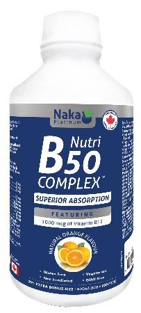 Platinum Nutri B50 liquide -Naka Herbs -Gagné en Santé