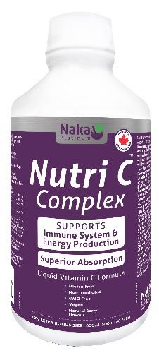 Platinum Nutri C Complex + Citrus Bioflavons -Naka Herbs -Gagné en Santé