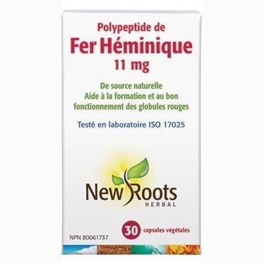 Polypeptide de Fer Héminique -New Roots Herbal -Gagné en Santé