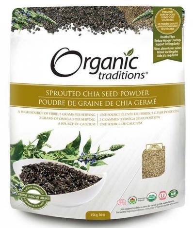 Poudre de Graine de Chia Germé -Organic Traditions -Gagné en Santé