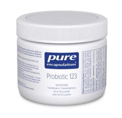 Probiotic 123 (sans ingrédients laitiers) -Pure encapsulations -Gagné en Santé