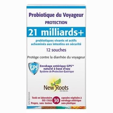 Probiotique du Voyageur -New Roots Herbal -Gagné en Santé
