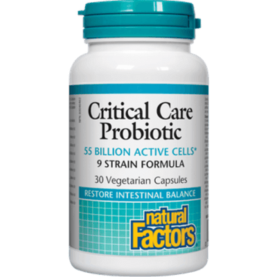 Probiotique soins essentiels 55 milliards de cellules actives -Natural Factors -Gagné en Santé