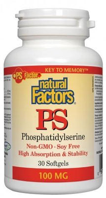 PS Phosphatidylsérine 100 mg -Natural Factors -Gagné en Santé