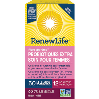 Renew life, Flore Suprême | probiotiques extra soin pour femmes | 50 milliards