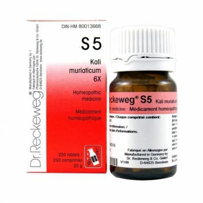 S5 | Kali muriaticum 6X -Dr. Reckeweg -Gagné en Santé