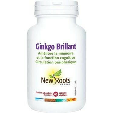 New roots herbal Ginkgo brillant, 60 capsules