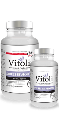 Stress et anxiété double action -Vitoli -Gagné en Santé