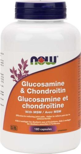 Sulfate glucosamine + Chondroïtine + MSM (3/jour) -NOW -Gagné en Santé
