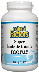 Super huile de foie de morue -Natural Factors -Gagné en Santé