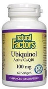 Ubiquinol Active CoQ10 100 mg -Natural Factors -Gagné en Santé