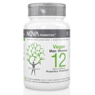 Vegan homme (4 souches, 12 milliards) -Nova Probiotics -Gagné en Santé