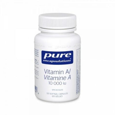 Vitamine A (10,000 IU) -Pure encapsulations -Gagné en Santé