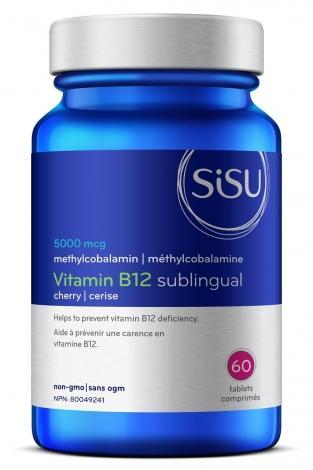 Vitamine B12 Méthylcobalamine 5000 mcg -SISU -Gagné en Santé