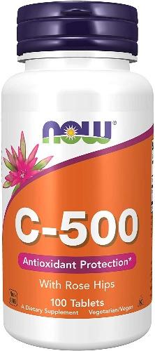 Vitamine C- 500 -NOW -Gagné en Santé
