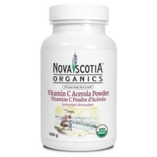 Vitamine C Poudre d'Acérola -Novascotia Organics -Gagné en Santé